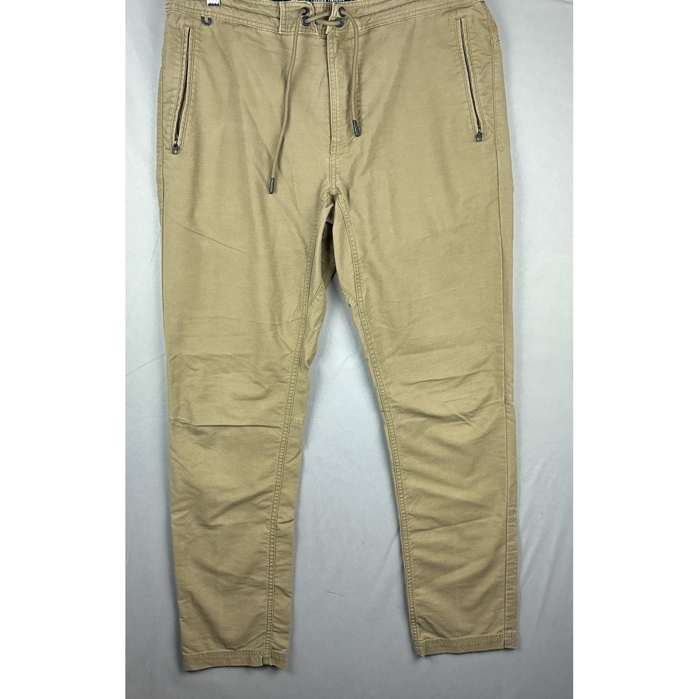 Roark Layover Traveler Khaki Pants Mens 32x30 Straight Drawstring Beige